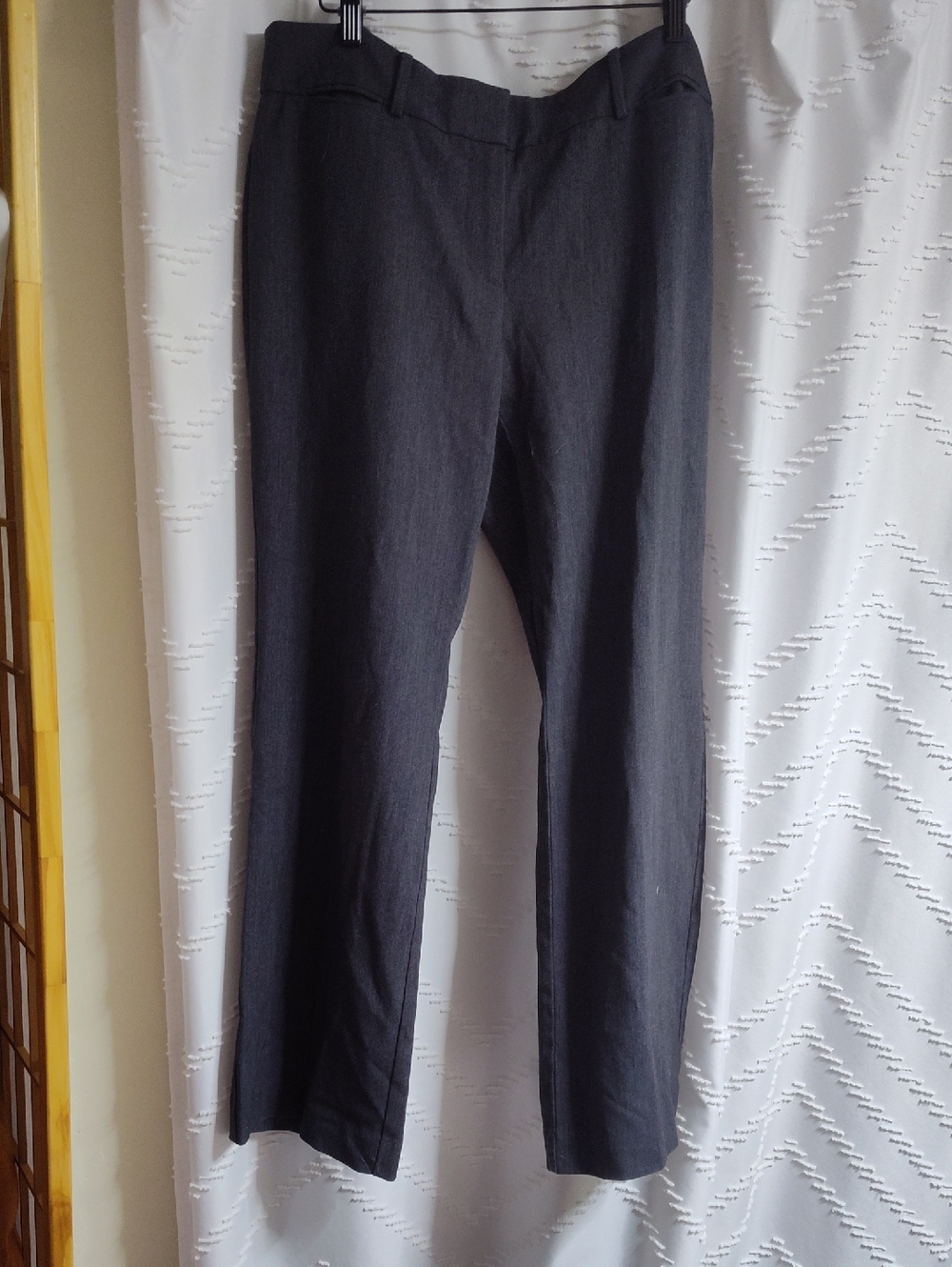 LOFT Charcoal Grey Straight-Leg Pants 10P